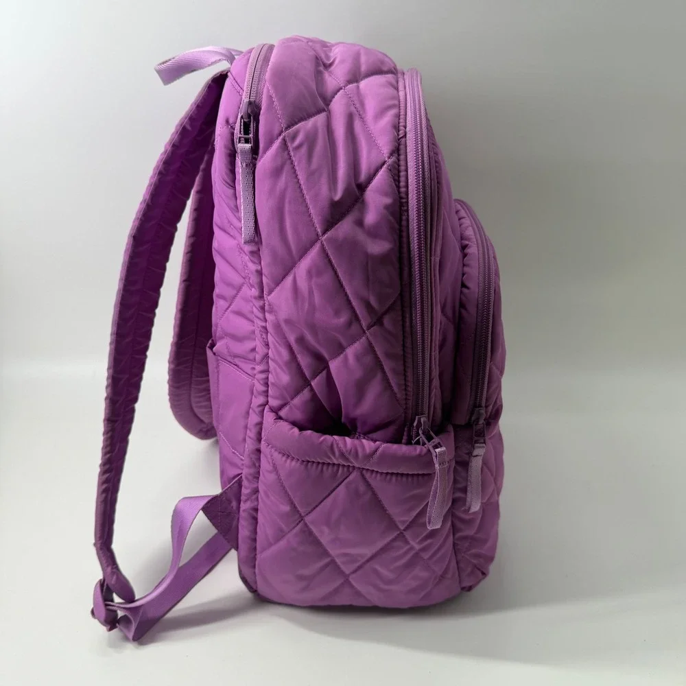 Vera Bradley Quilted Performance Twill Backpack and Lunch Bag Set Purple Orchad